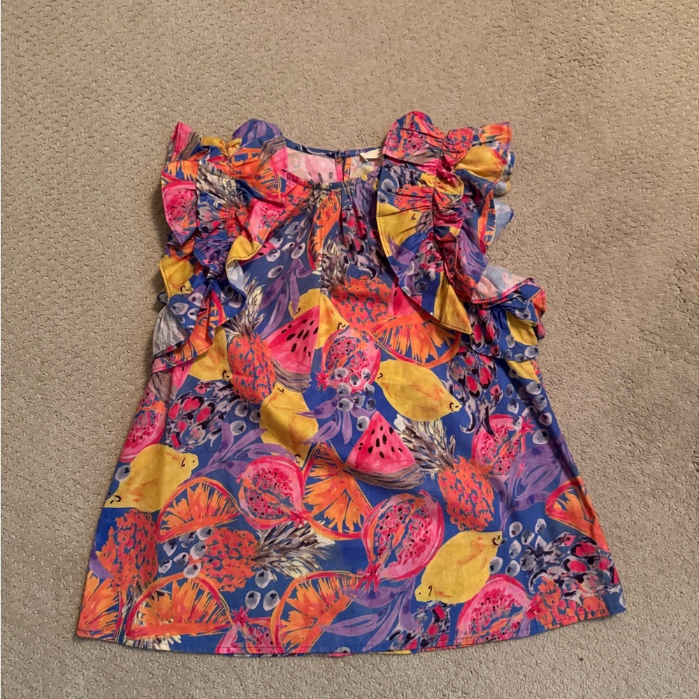 Entro Vibrant  Ruffle Blouse